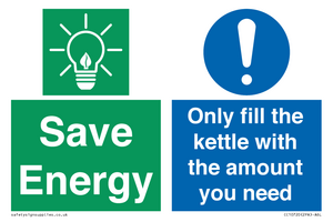 Save Energy - Only fill the kettle with the amount you need